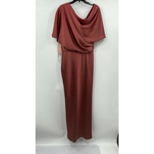 BHLDN Amsale Pryce Off-the-Shoulder Column Dress CAYENNE